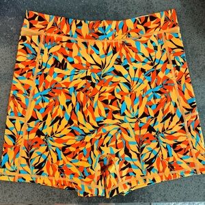 Aerie OFFLINE Printed Leaf Bike Shorts XL High Rise Activewear
